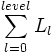  \sum_{l=0}^{level}L_l 