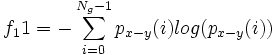 f_11 = -\sum_{i=0}^{N_g-1} p_{x-y}(i)log(p_{x-y}(i))