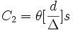  C_2=\theta[\frac{d}{\Delta}]s
