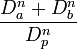{D_a^n+D_b^n} \over {D_p^n}