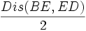  \frac{Dis(BE ,ED)}{2} 