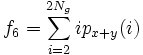 f_6 = \sum_{i=2}^{2N_g} ip_{x+y}(i)
